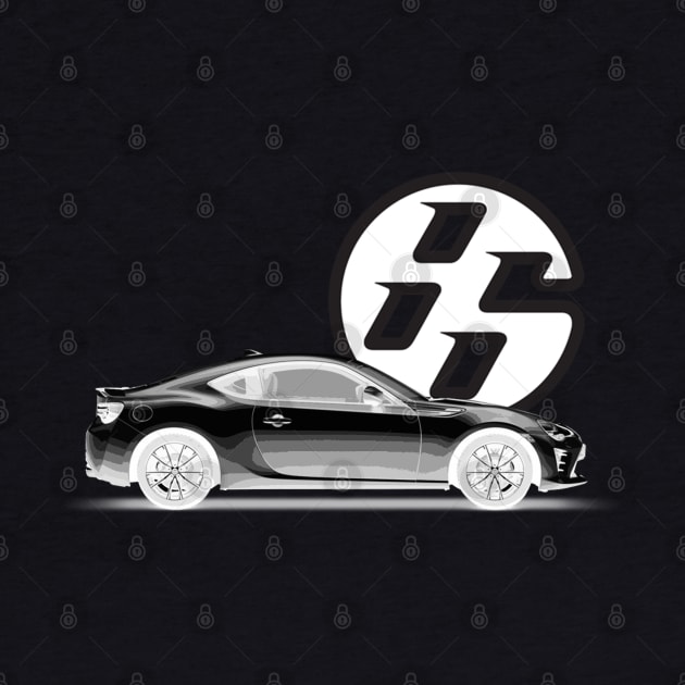 GT86 Body Black on White by CharlieCreator